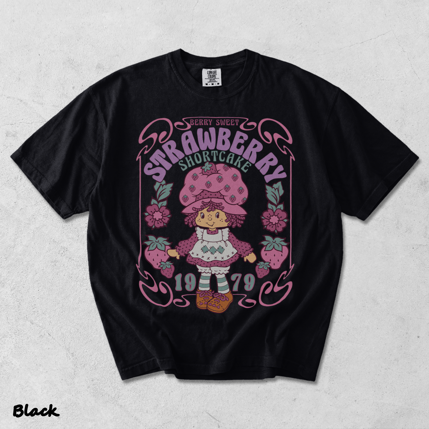 Strawberry Shortcake Sudadera - Black mockup