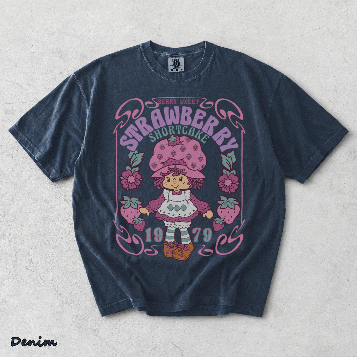 Strawberry Shortcake Sudadera - Denim mockup