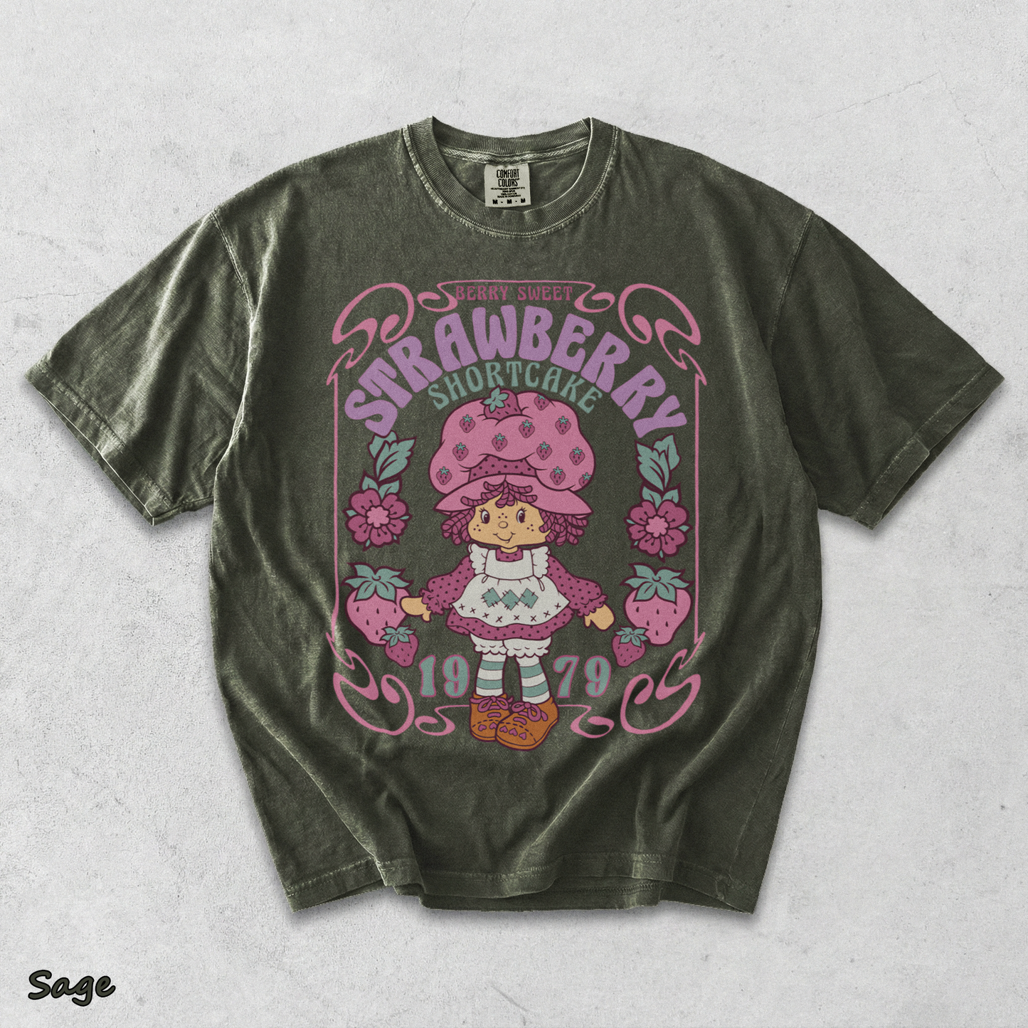 Strawberry Shortcake Sudadera - Sage mockup
