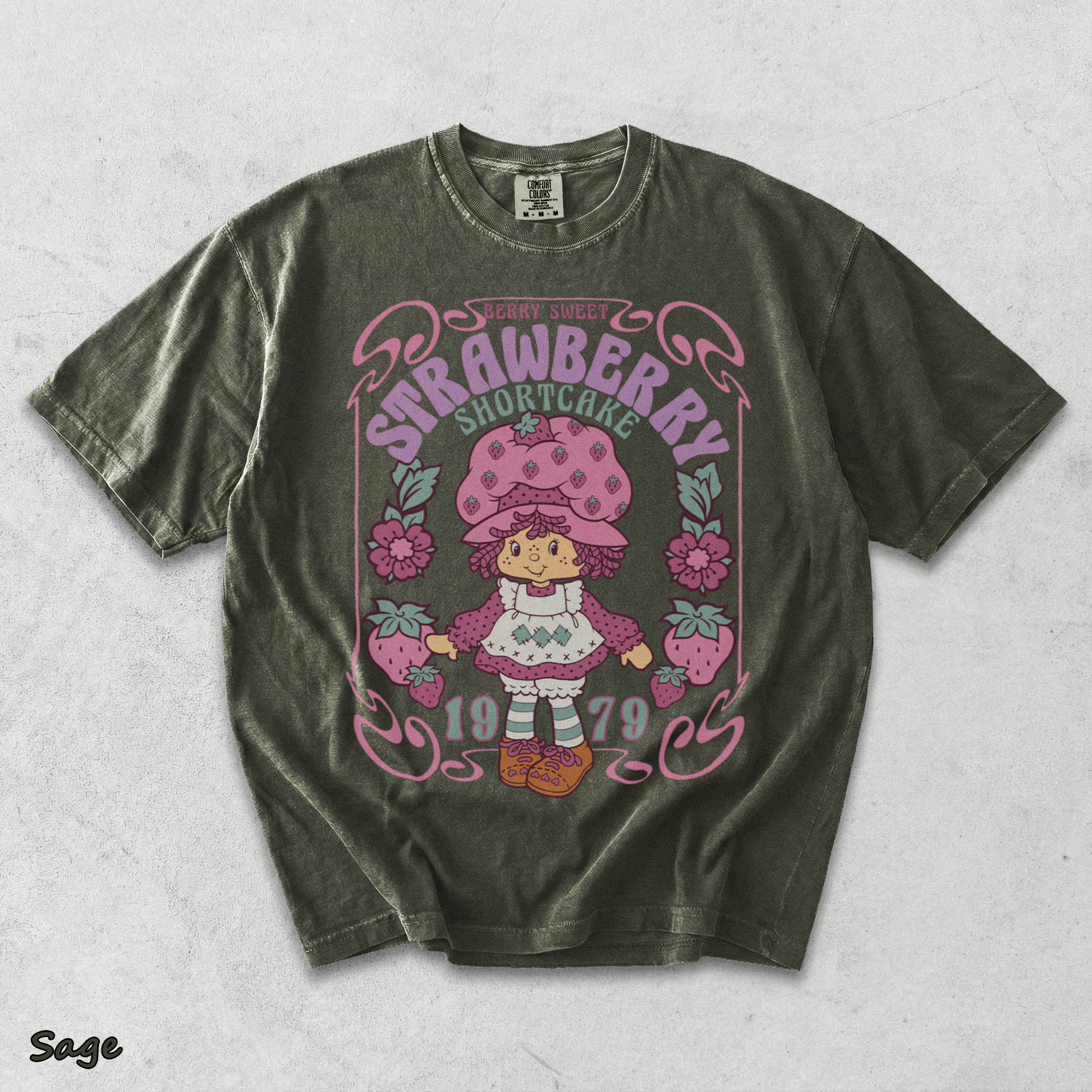 Strawberry Shortcake Sudadera - Sage mockup