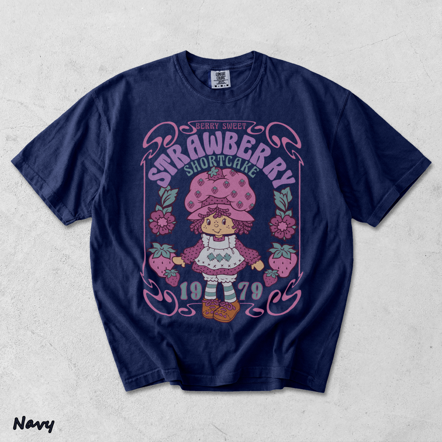 Strawberry Shortcake Sudadera - True Navy mockup
