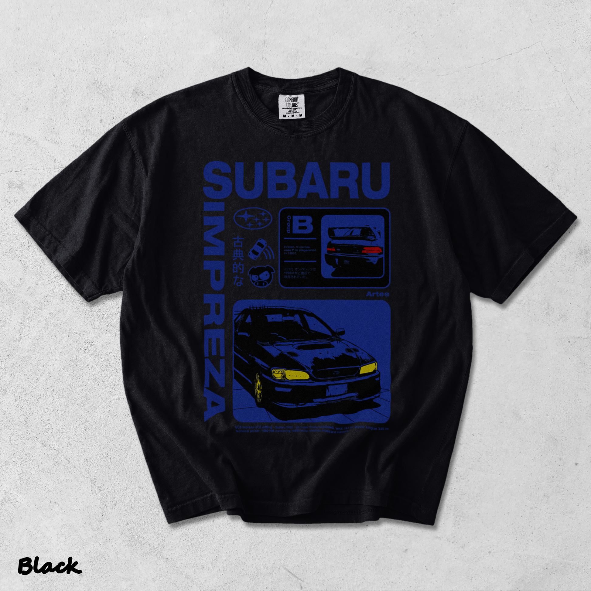 Subaru Impreza JDM Sports Car - Black mockup