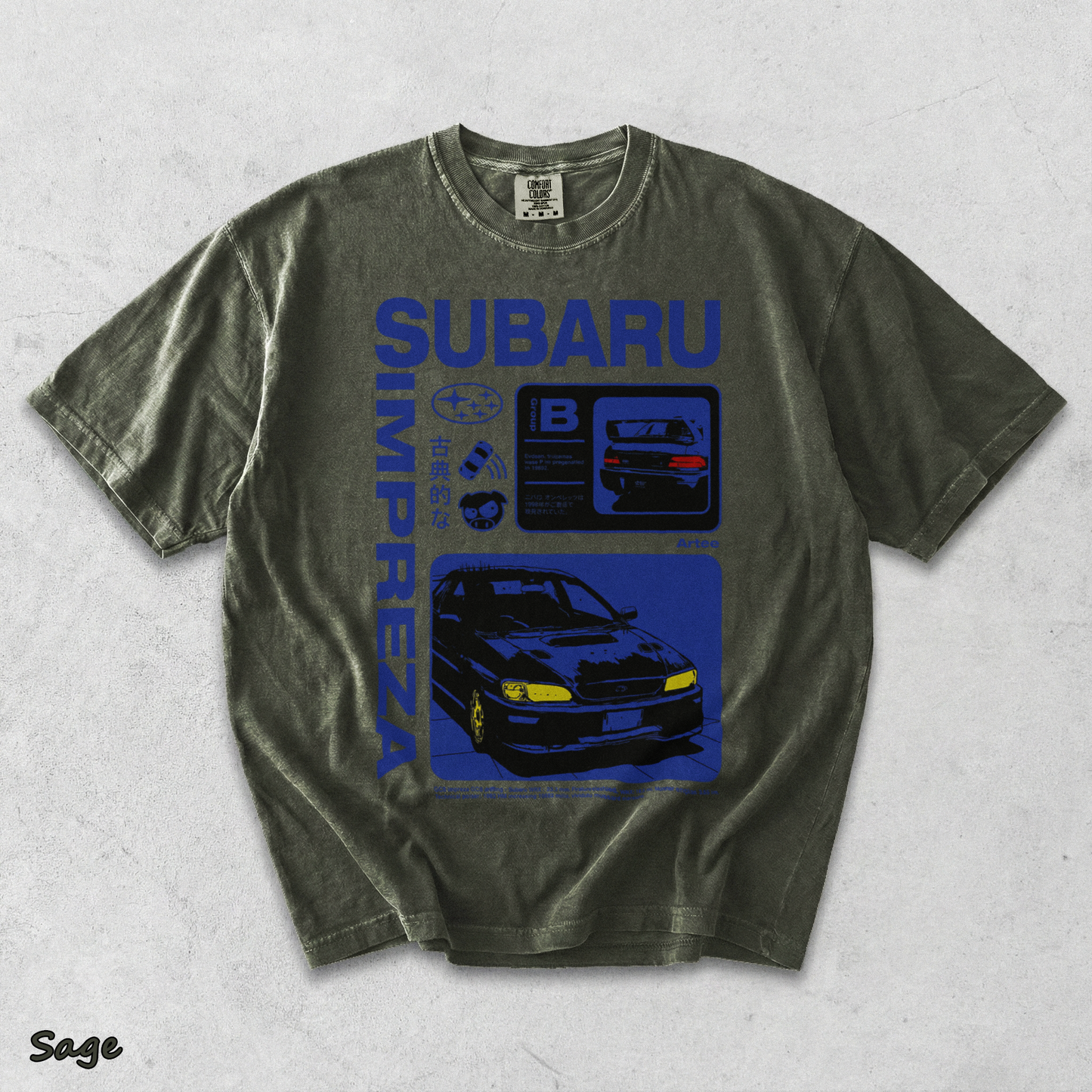Subaru Impreza JDM Sports Car - Sage mockup