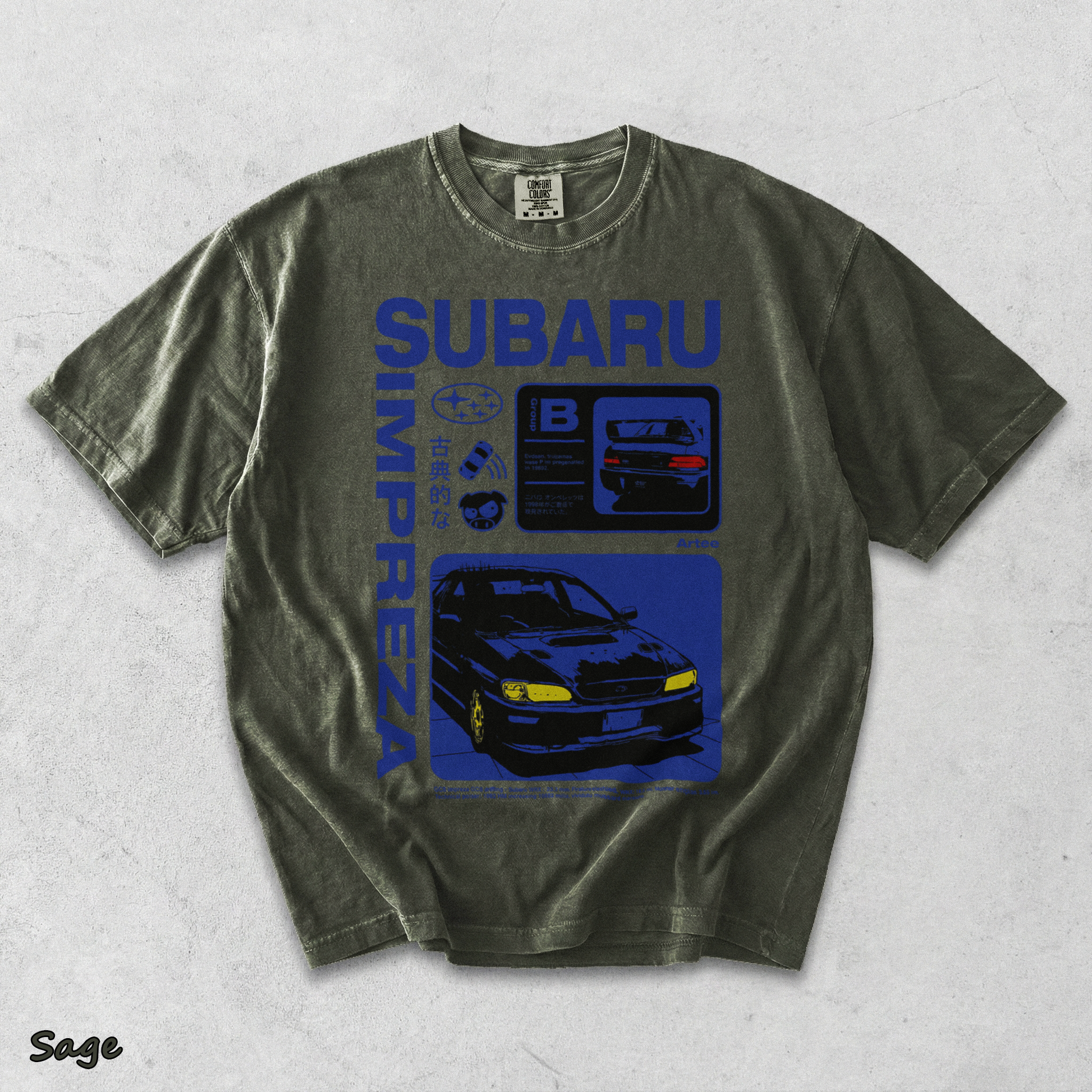 Subaru Impreza JDM Sports Car - Sage mockup