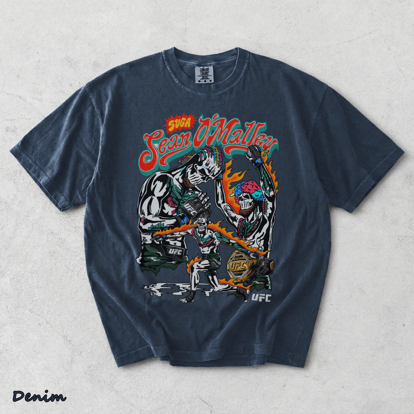 Sugar Sean O'Malley Skeleton UFC - Denim mockup