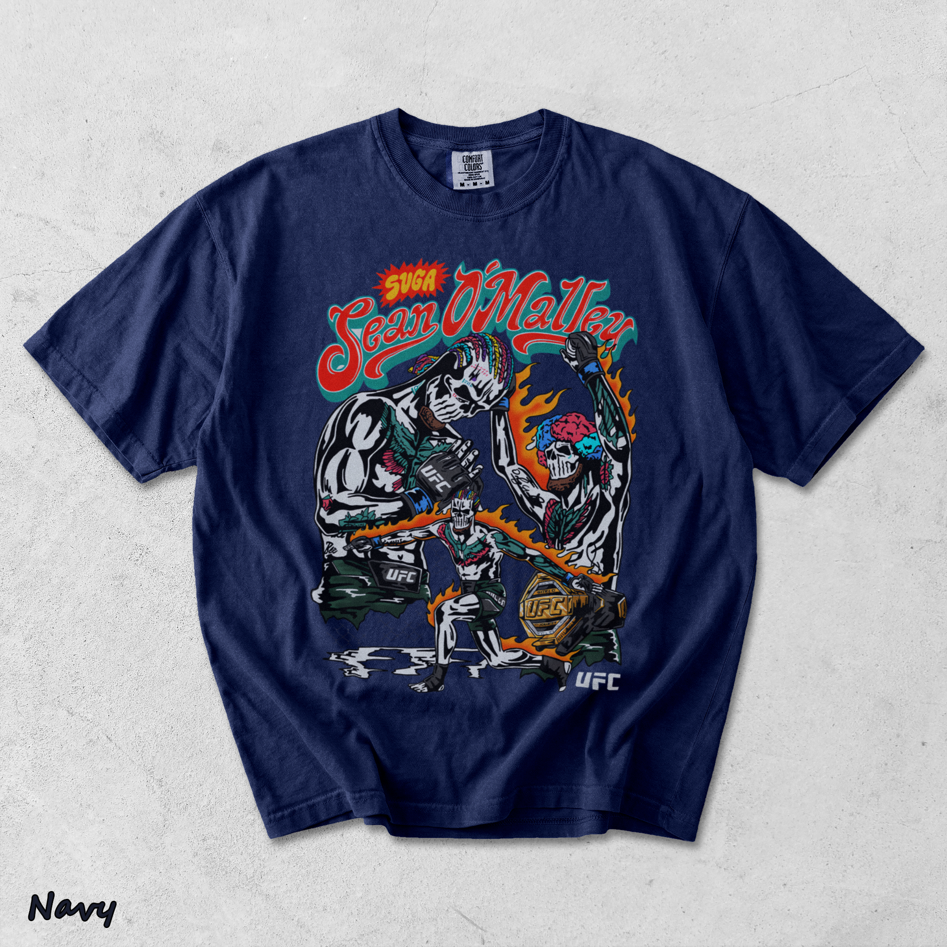 Sugar Sean O'Malley Skeleton UFC - True Navy mockup