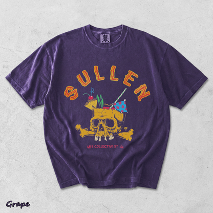 Sullen Brain Dead Skull Tiki Bamboo Tropical Drinks - Grape mockup