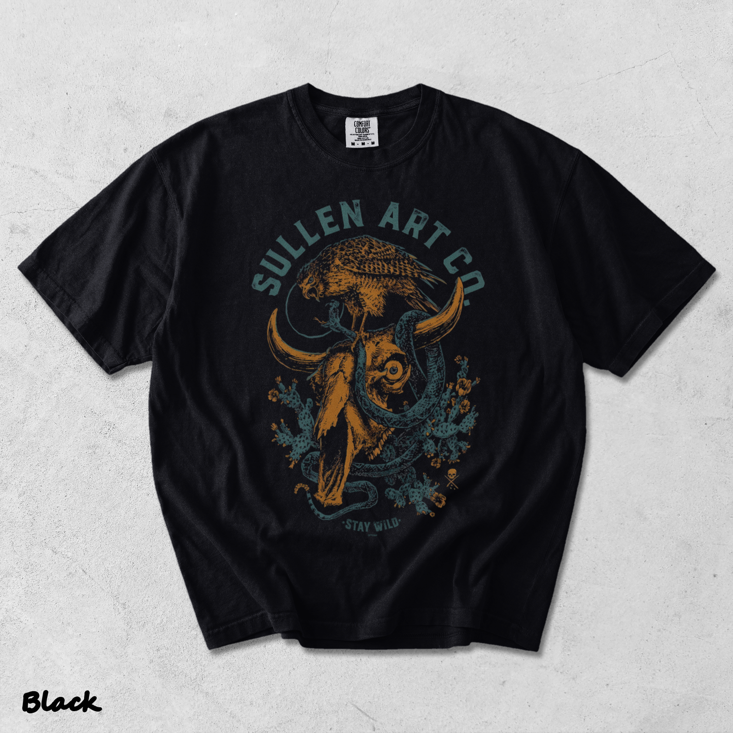 Sullen Stay Wild T-Shirt - Black mockup
