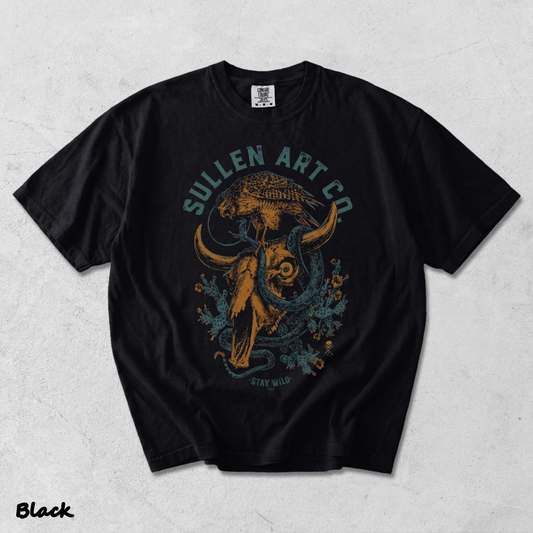 Sullen Stay Wild T-Shirt - Black mockup
