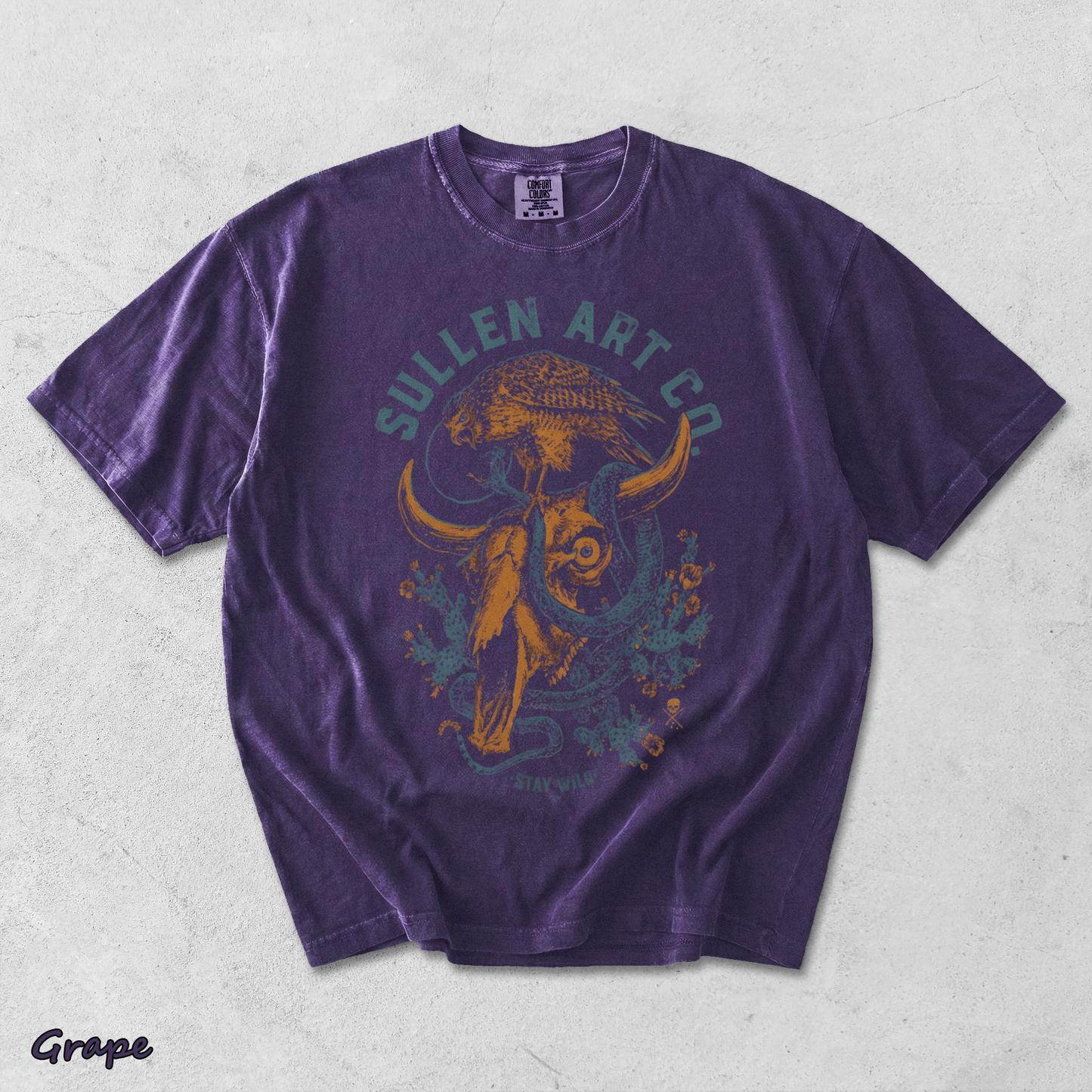 Sullen Stay Wild T-Shirt - Grape mockup