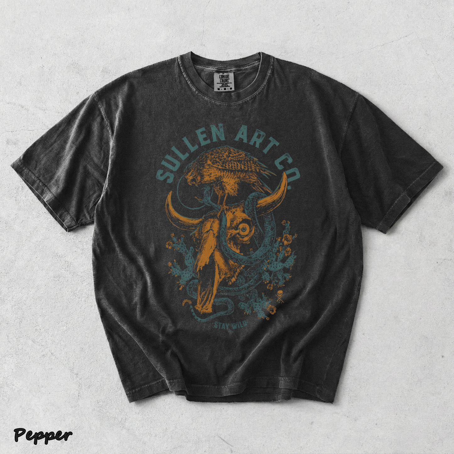 Sullen Stay Wild T-Shirt - Pepper mockup