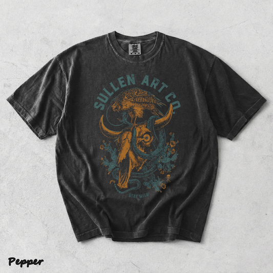 Sullen Stay Wild T-Shirt - Pepper mockup