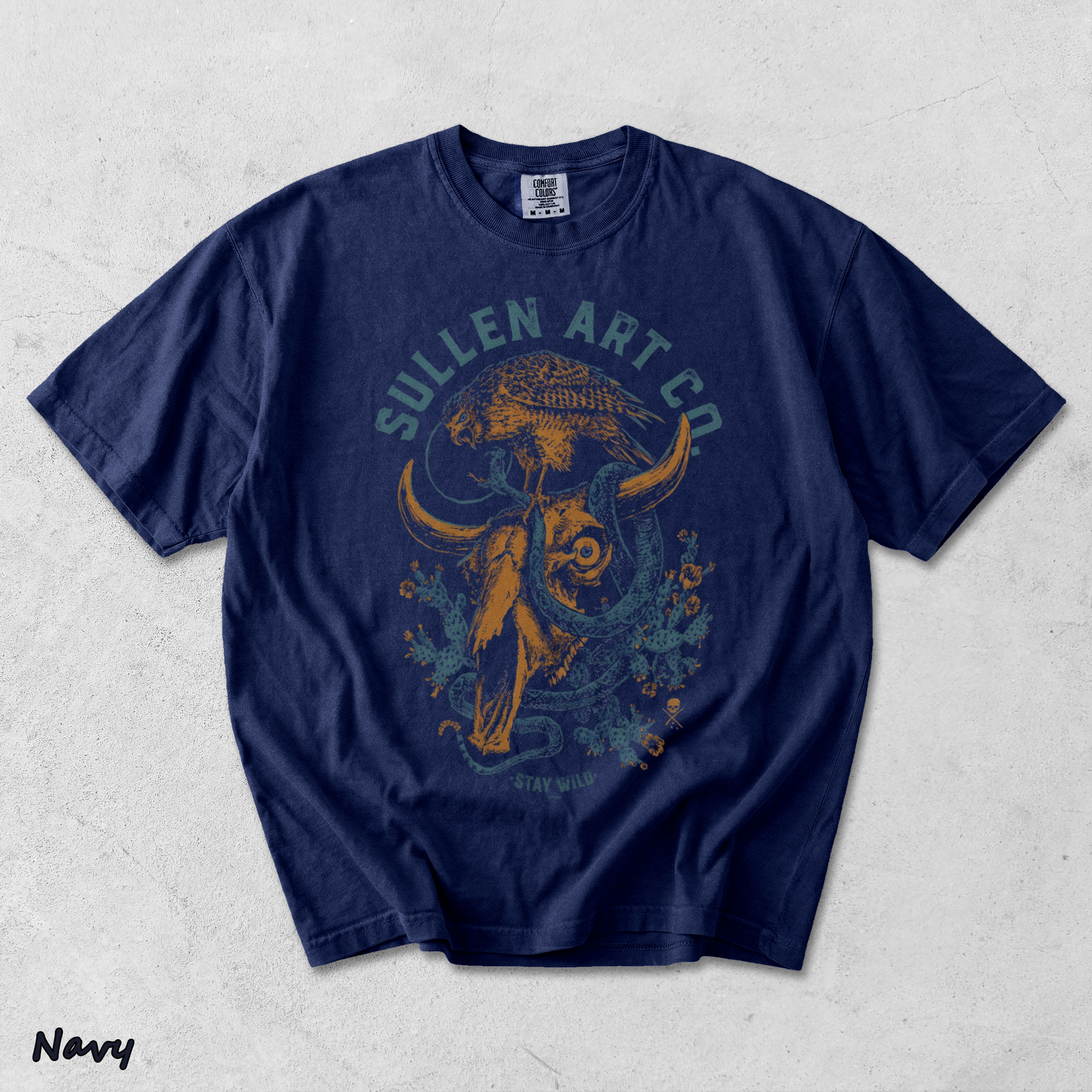 Sullen Stay Wild T-Shirt - True Navy mockup