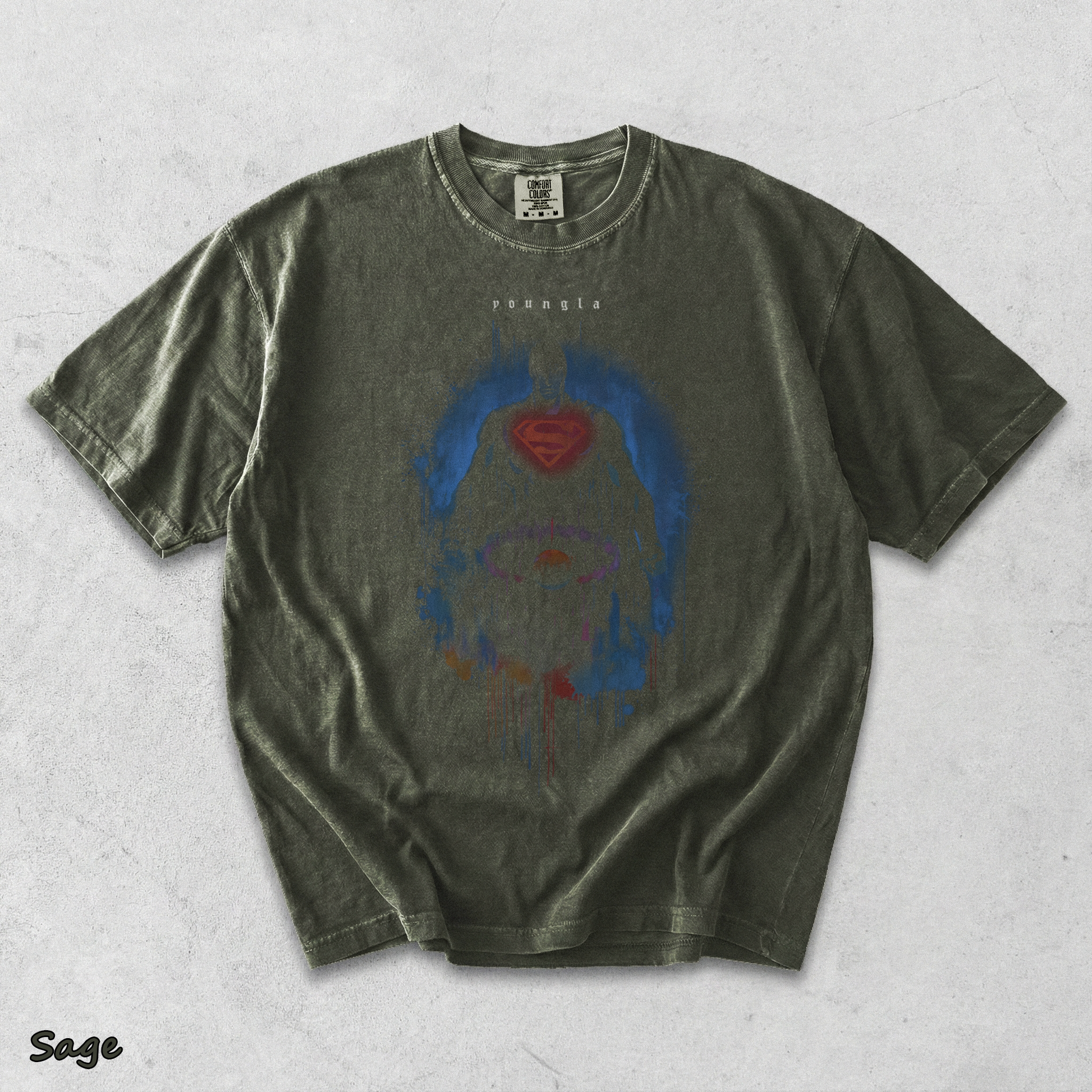 Superman Vintage - Sage mockup