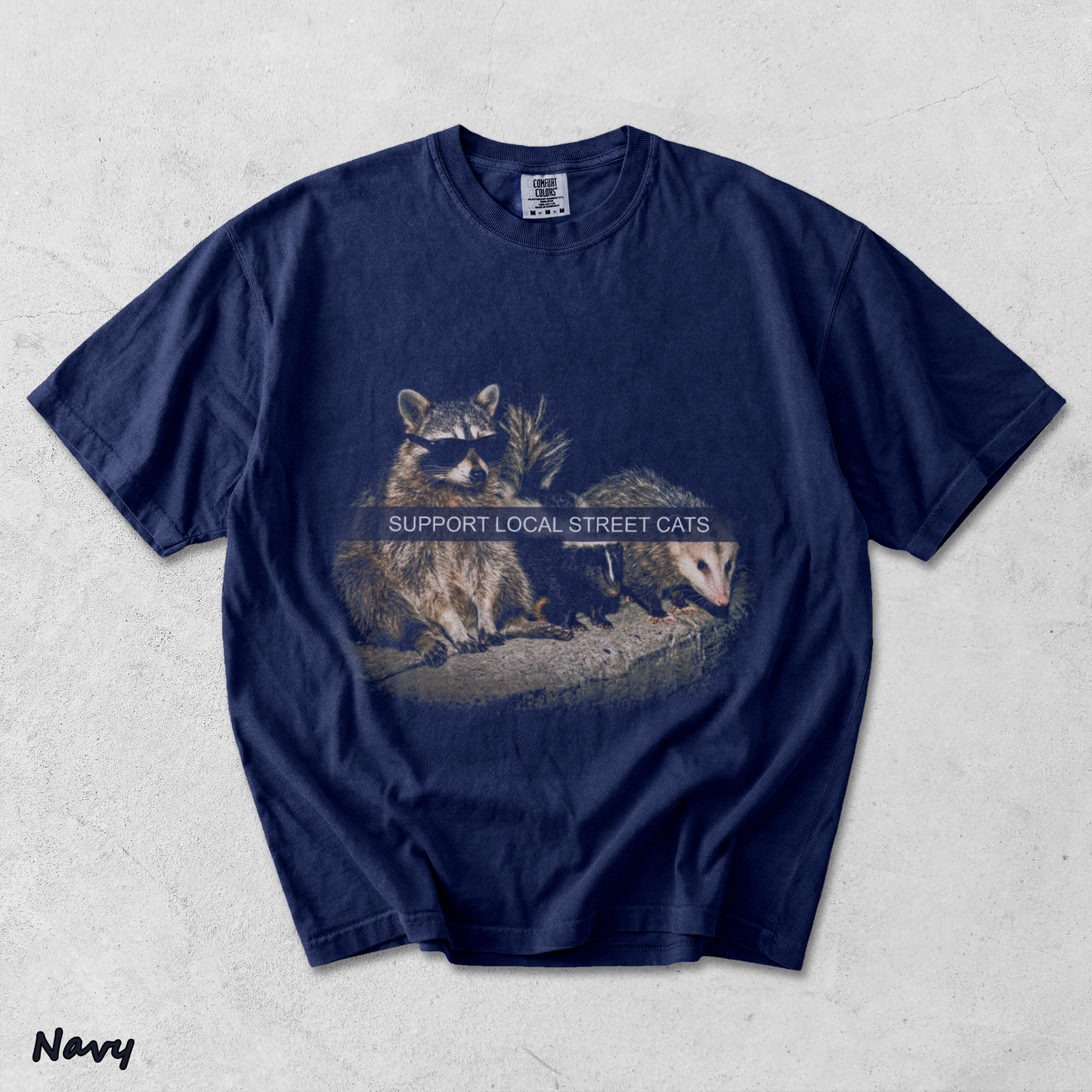 Support Local Street Cats - True Navy mockup