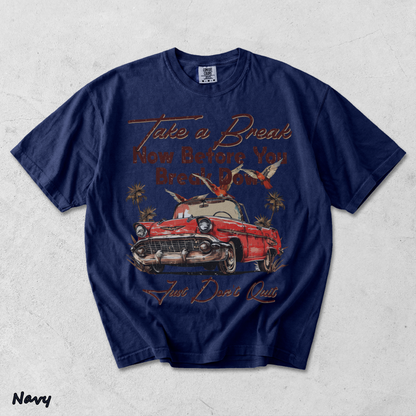 Take a Break Now Before You Break - True Navy mockup