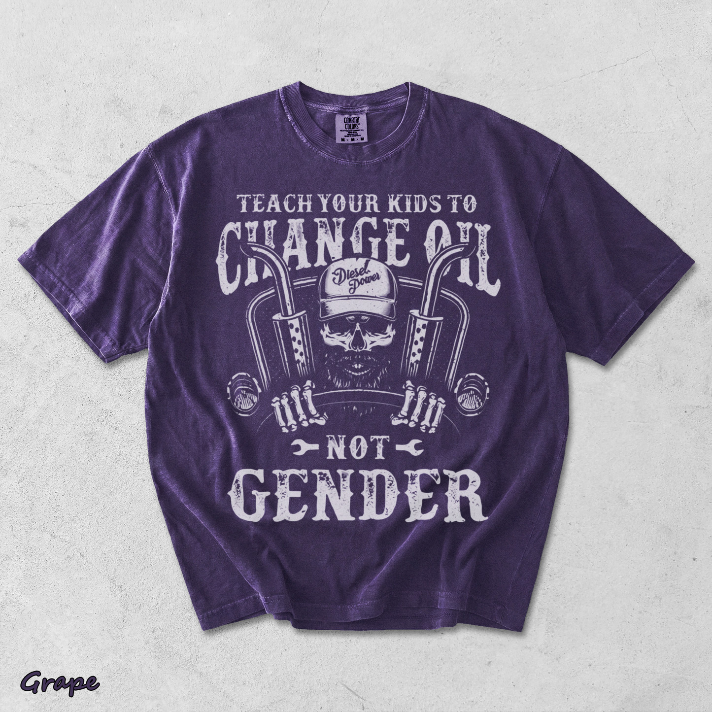 Teach Your Kids To Change Their Oil Not Their Gender - Grape mockup