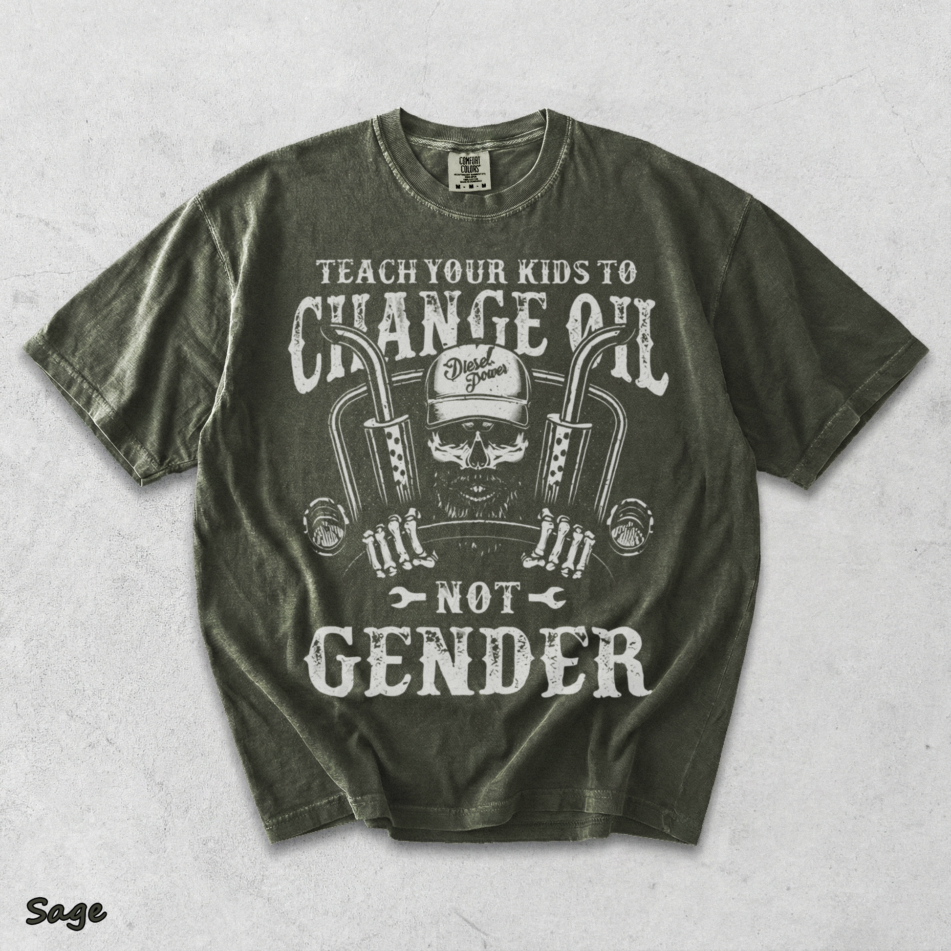 Teach Your Kids To Change Their Oil Not Their Gender - Sage mockup