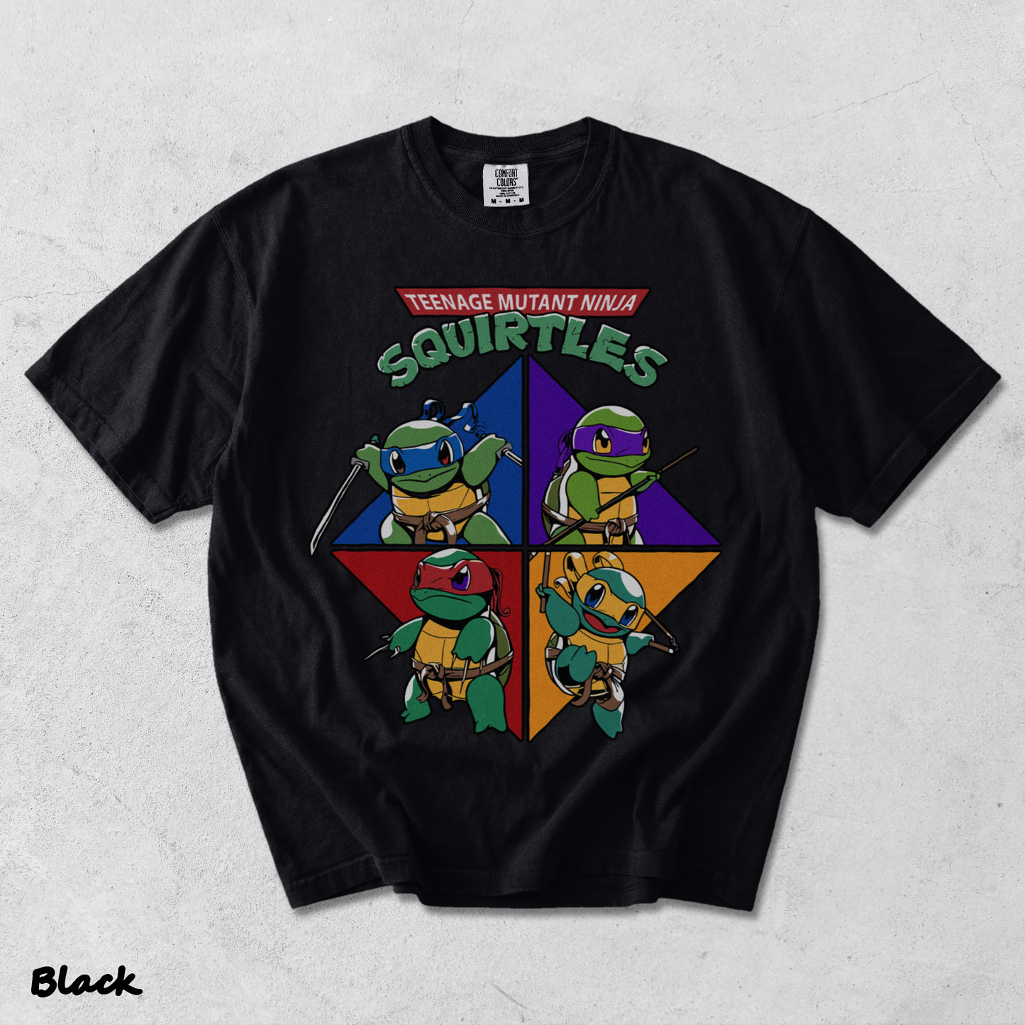 Teenage Mutant Ninja Squirtles - Black mockup