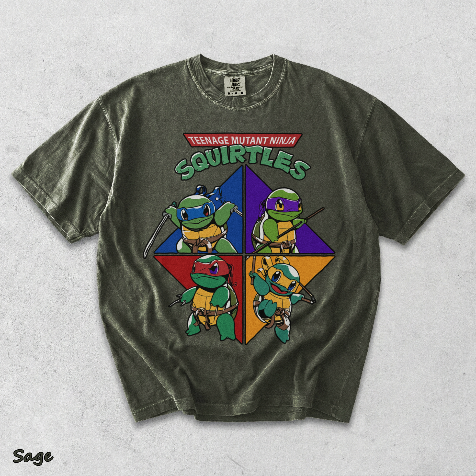 Teenage Mutant Ninja Squirtles - Sage mockup