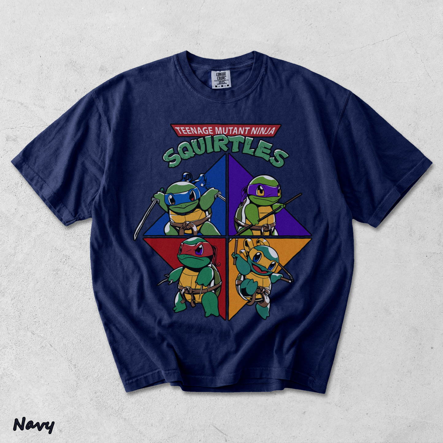 Teenage Mutant Ninja Squirtles - True Navy mockup