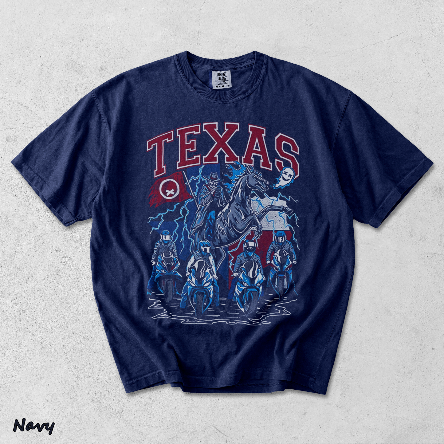 Texas Quiet - True Navy mockup