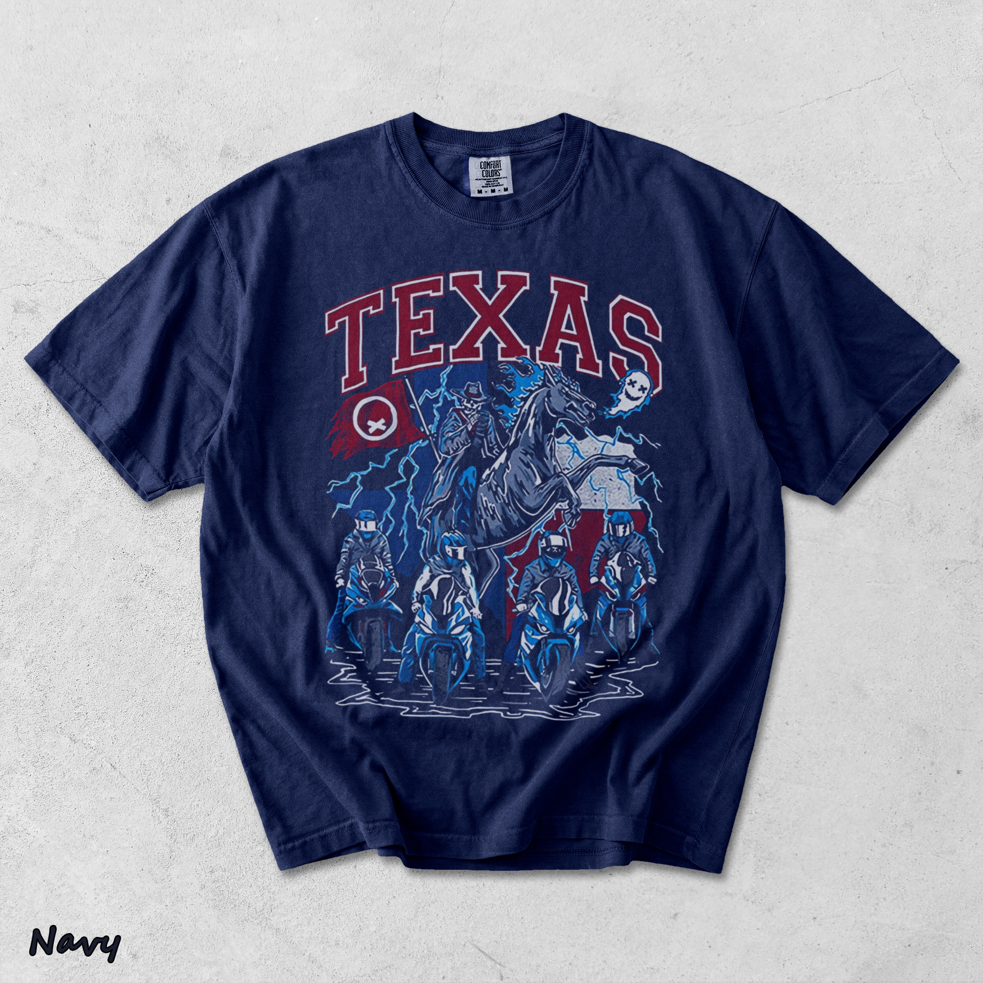 Texas Quiet - True Navy mockup