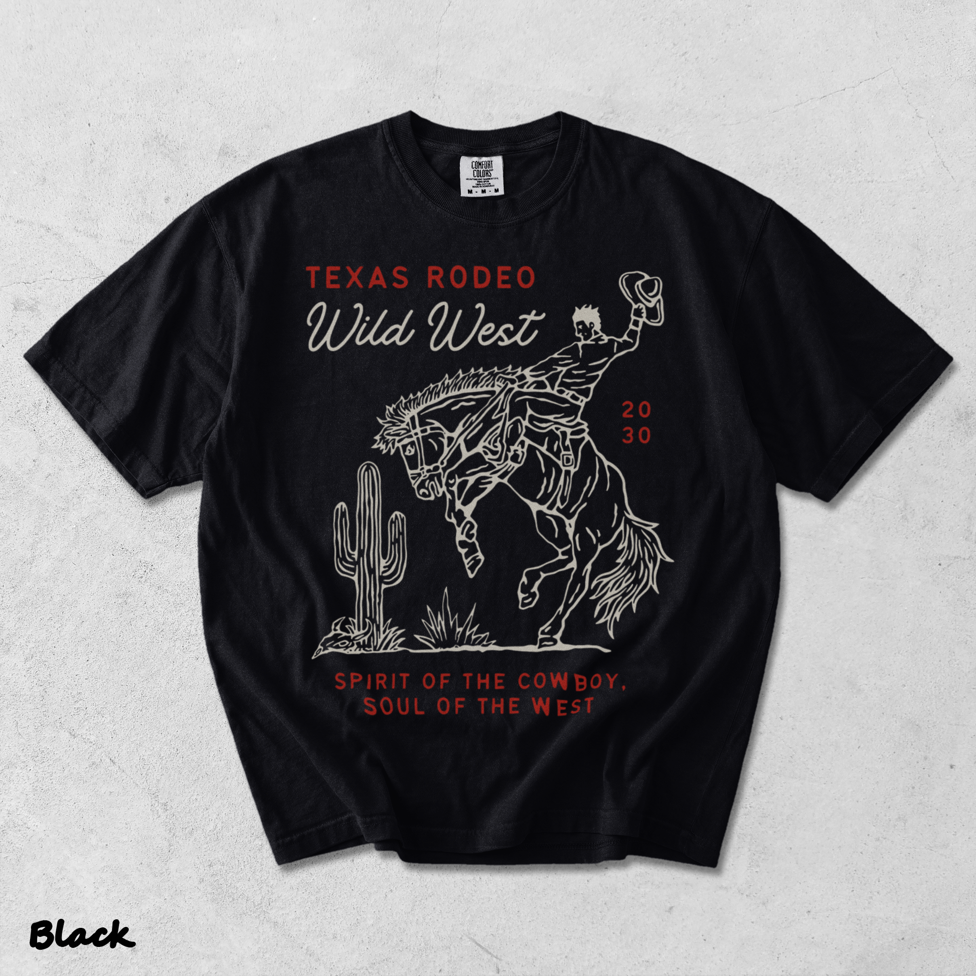 Texas Rodeo Wild West - Black mockup