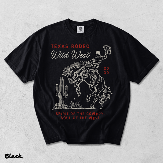 Texas Rodeo Wild West - Black mockup