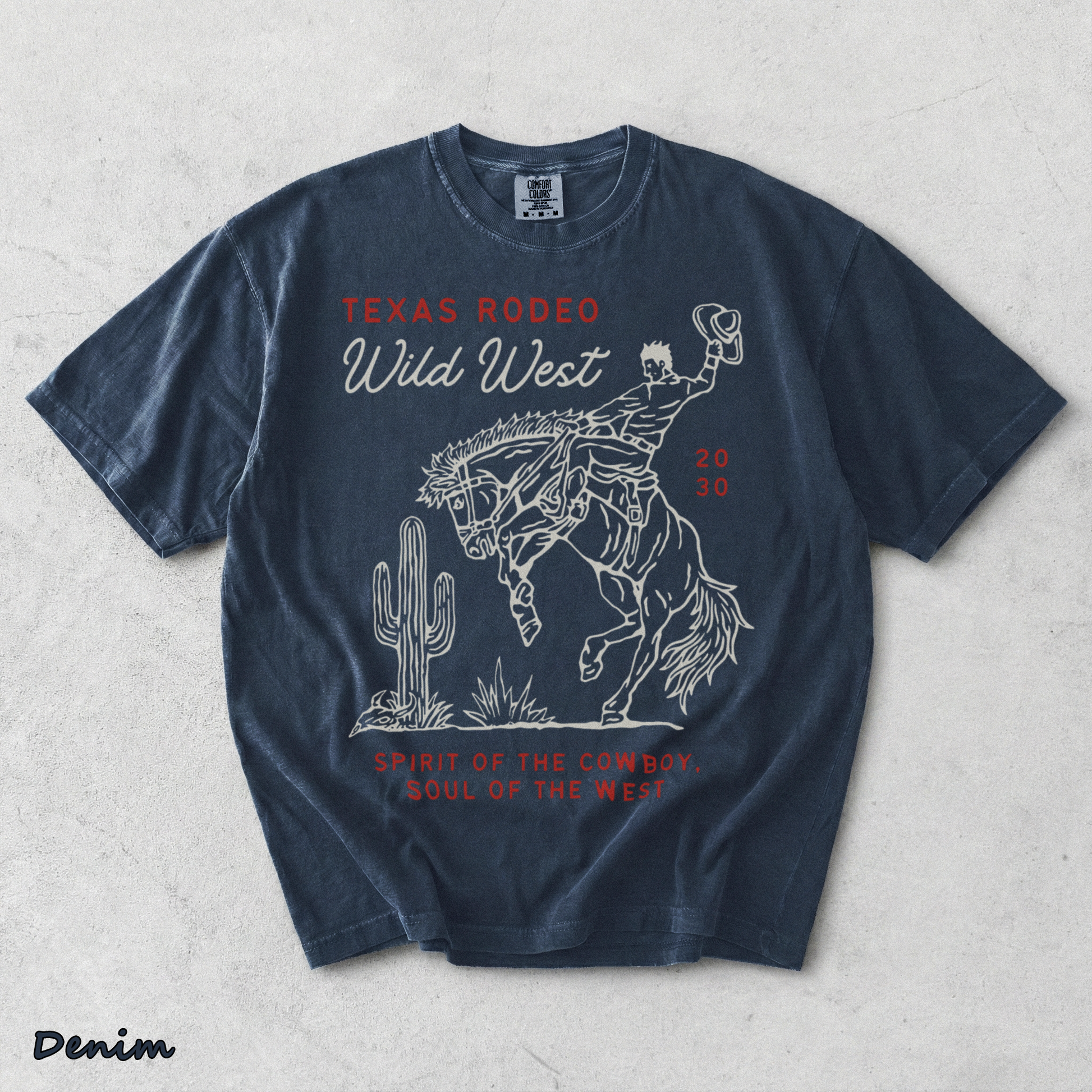 Texas Rodeo Wild West - Denim mockup