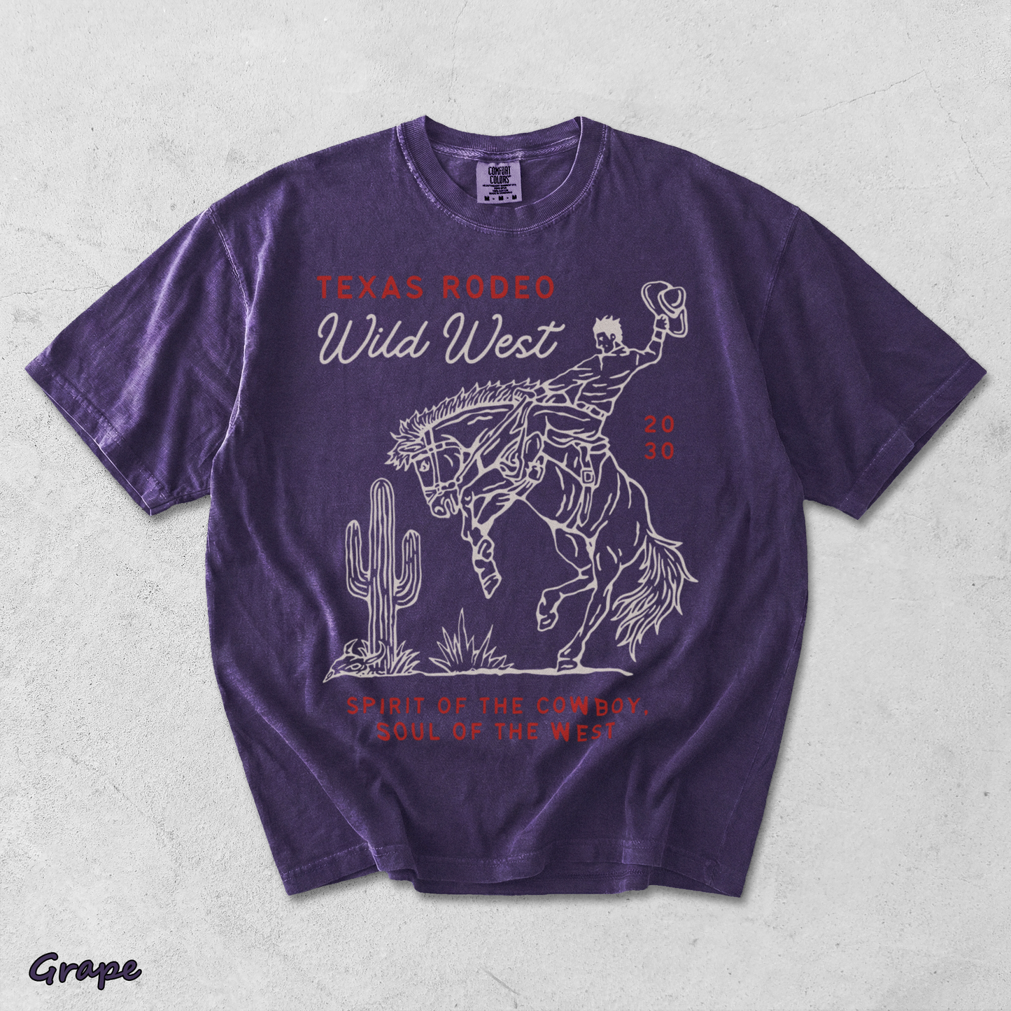 Texas Rodeo Wild West - Grape mockup