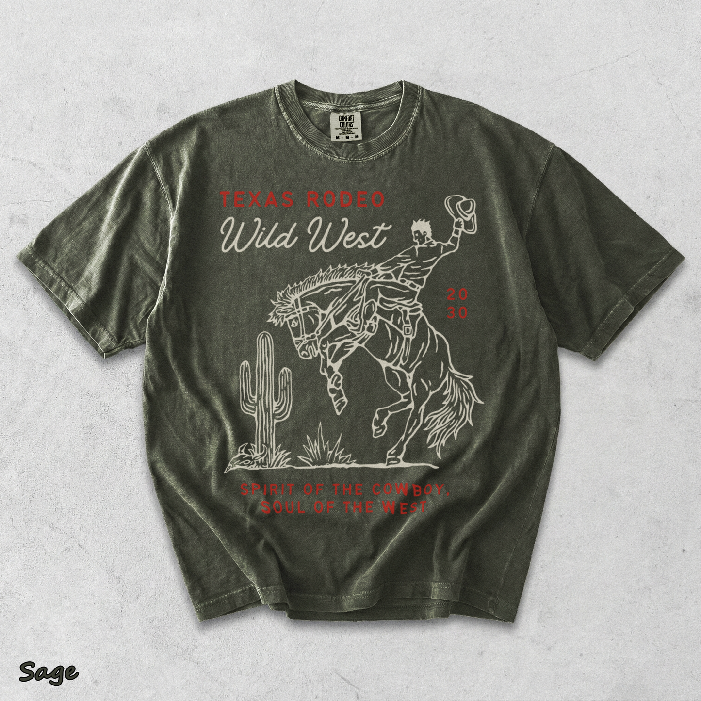 Texas Rodeo Wild West - Sage mockup