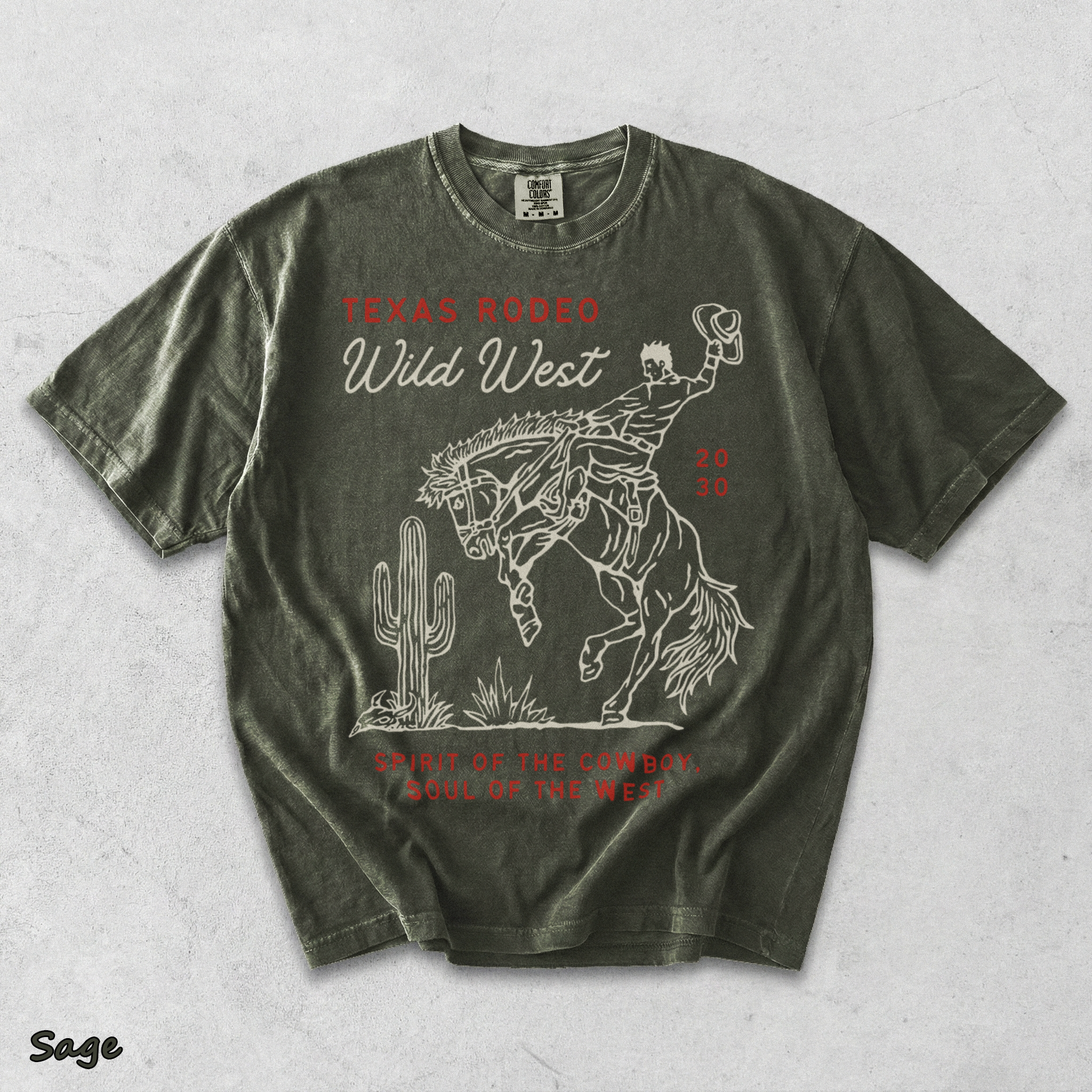 Texas Rodeo Wild West - Sage mockup
