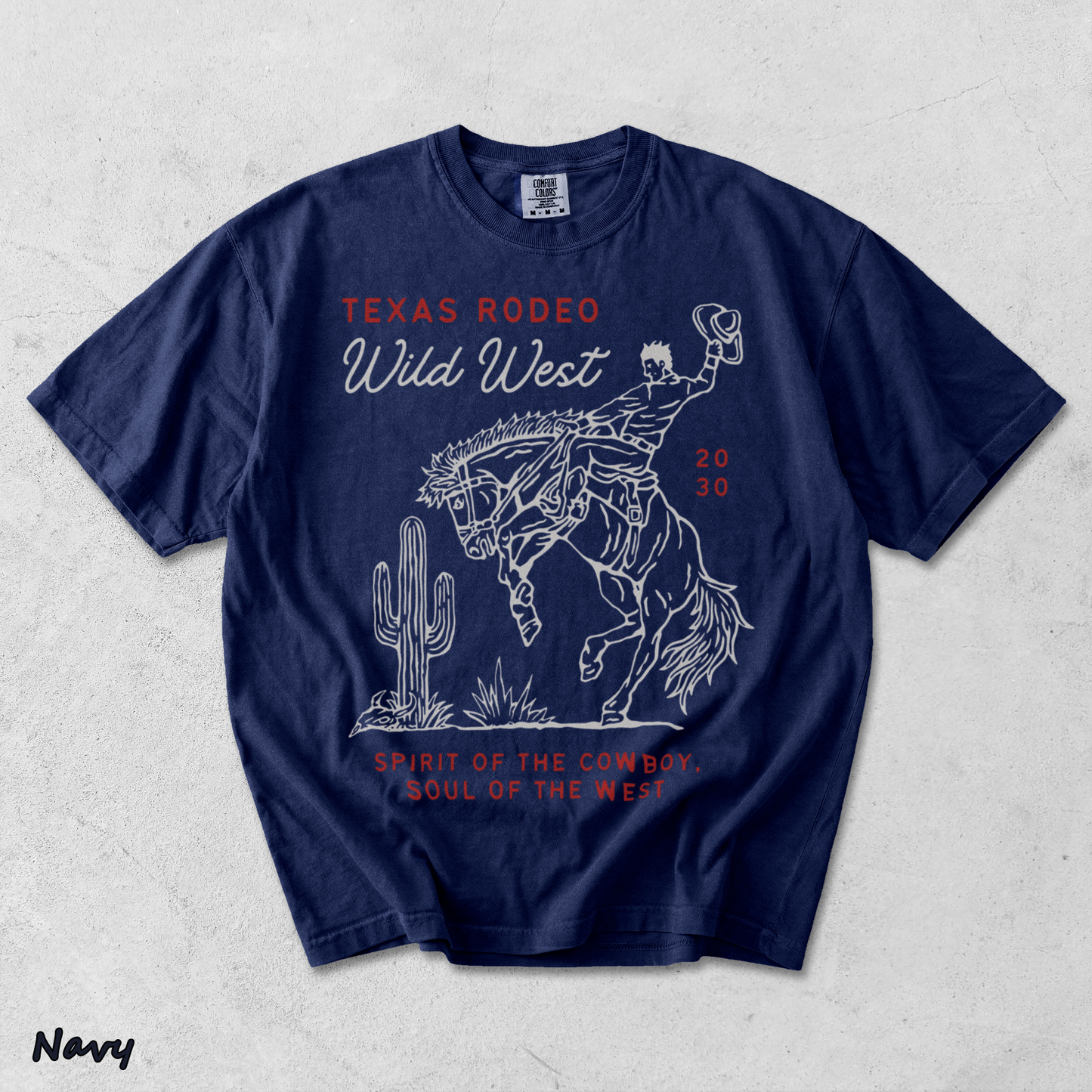 Texas Rodeo Wild West - True Navy mockup