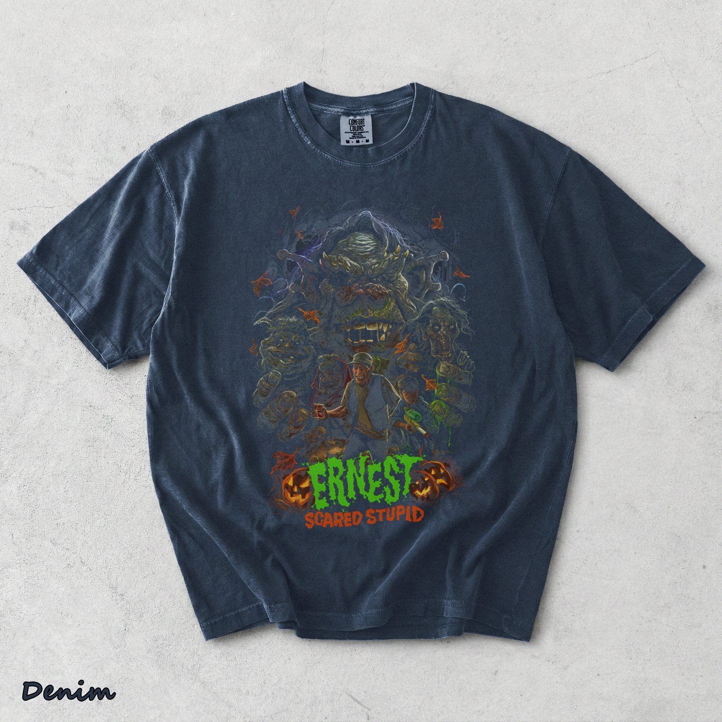 The Horrors of Halloween - Denim mockup
