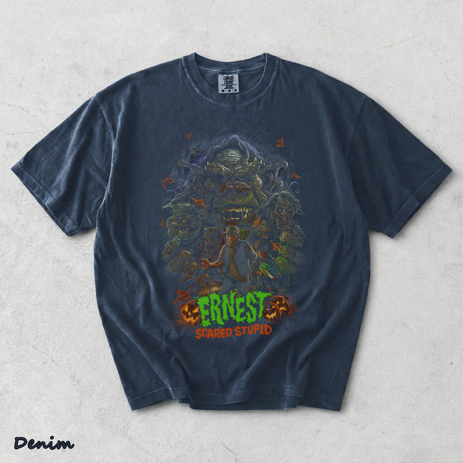 The Horrors of Halloween - Denim mockup
