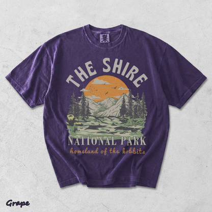 The Shire Lord of The Rings Graphic Tee - National Park - Grape mockup