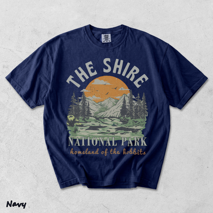 The Shire Lord of The Rings Graphic Tee - National Park - True Navy mockup