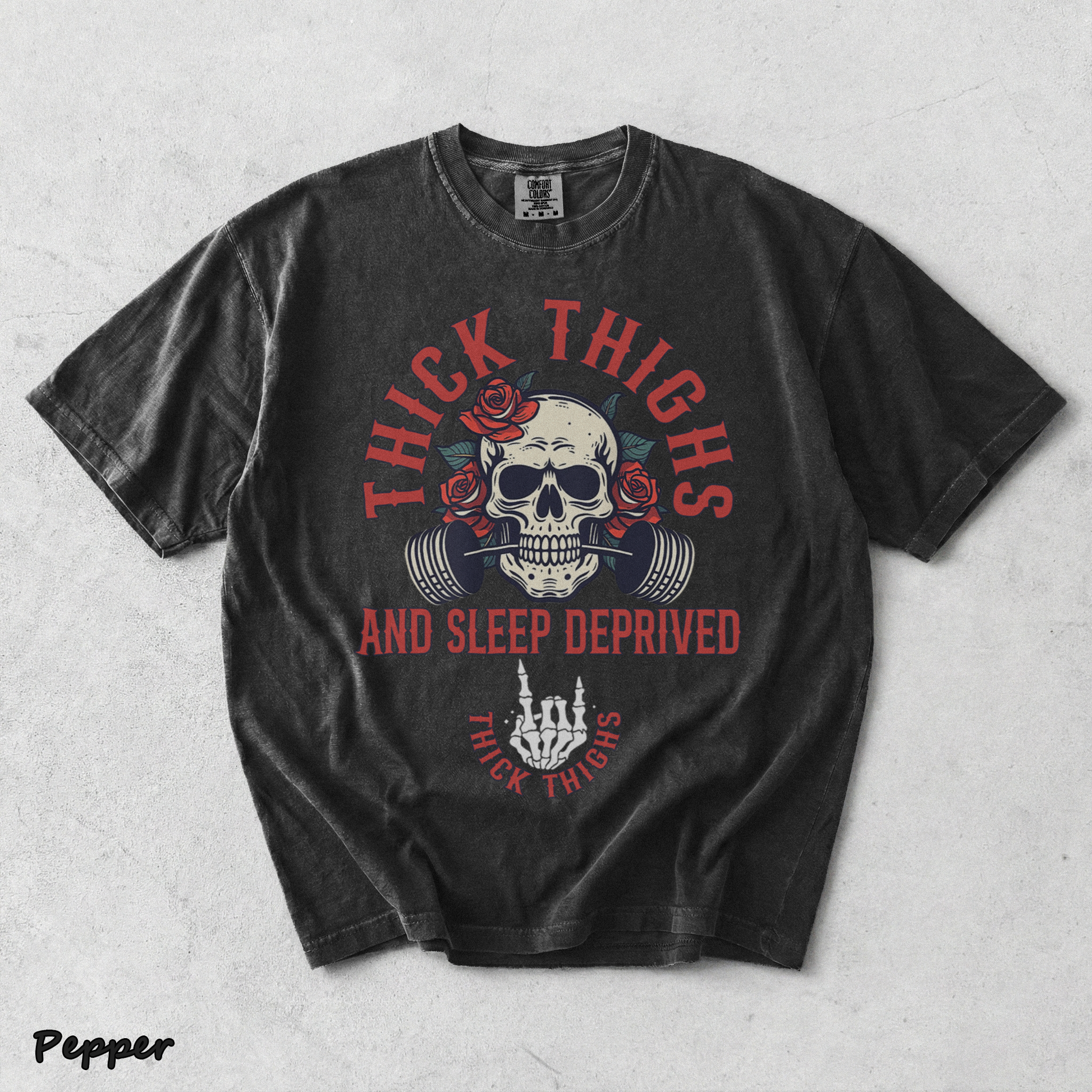 Thick Thighs And Sleep Deprived - Pepper mockup