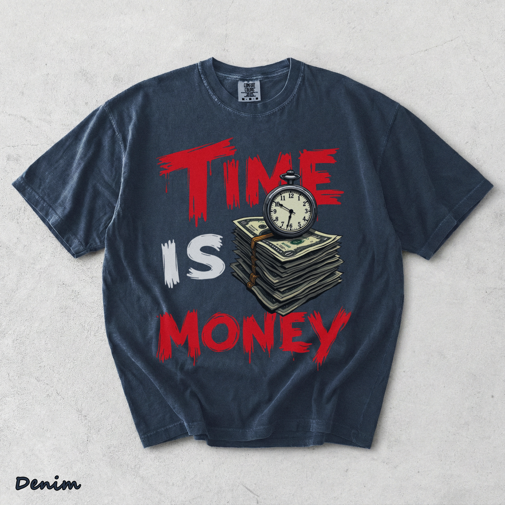 Time is Money - Denim mockup