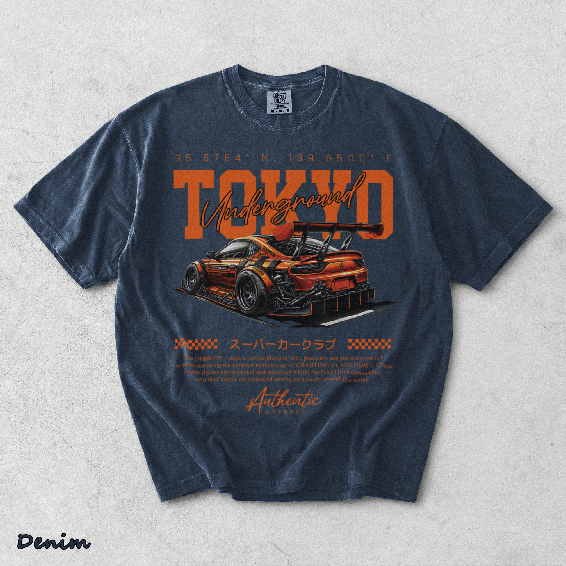 Tokyo underground - Denim mockup