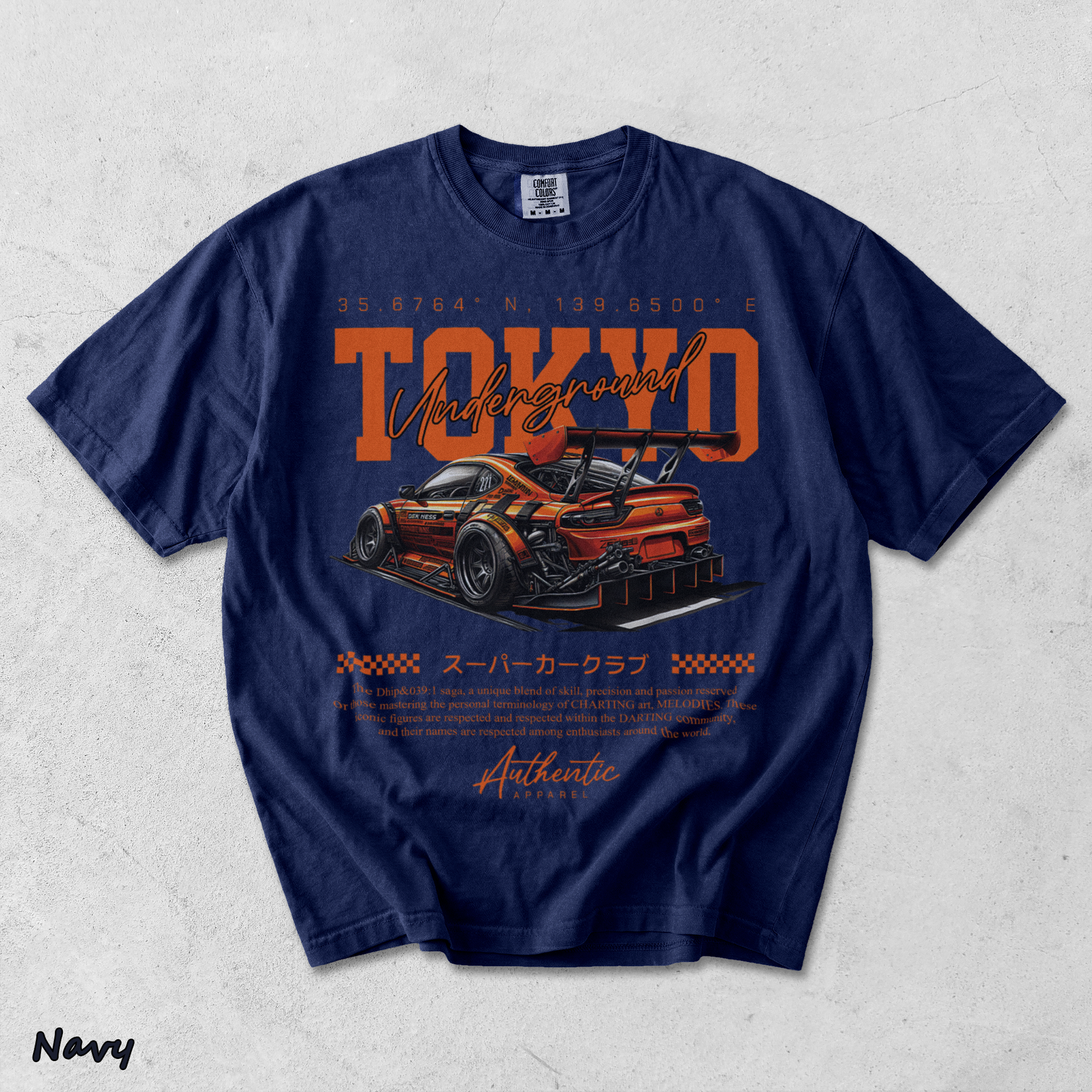 Tokyo underground - True Navy mockup