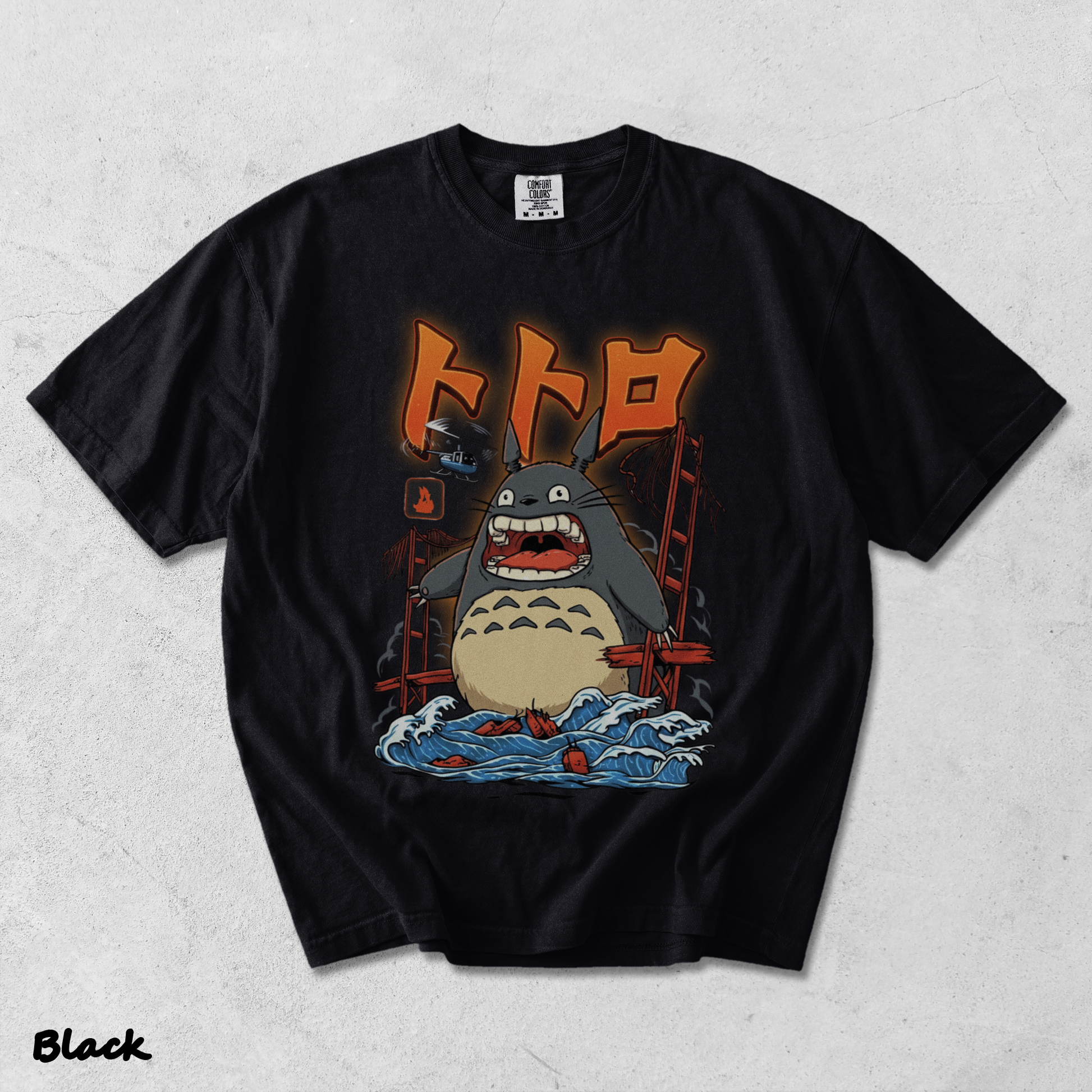 Totoro Kaiju Anime - Black mockup