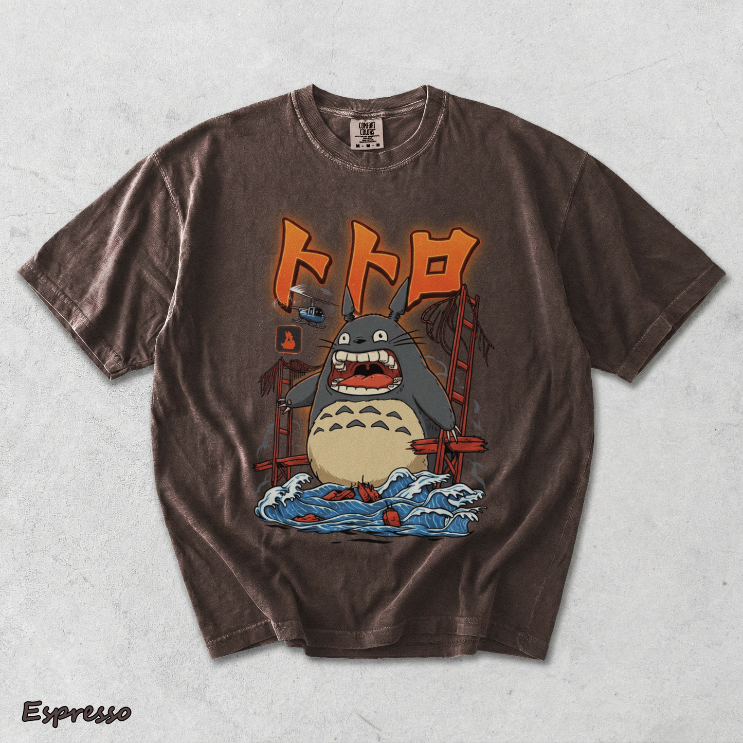 Totoro Kaiju Anime - Espresso mockup