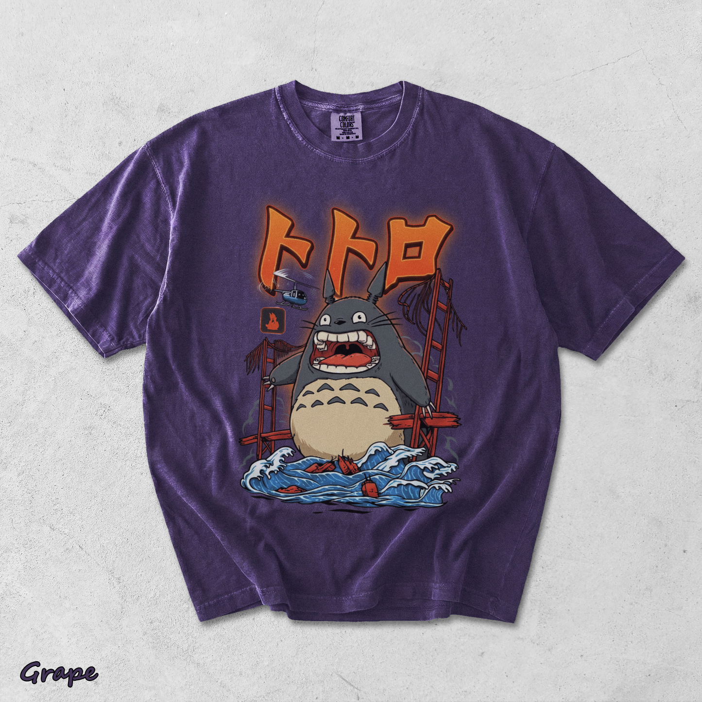 Totoro Kaiju Anime - Grape mockup