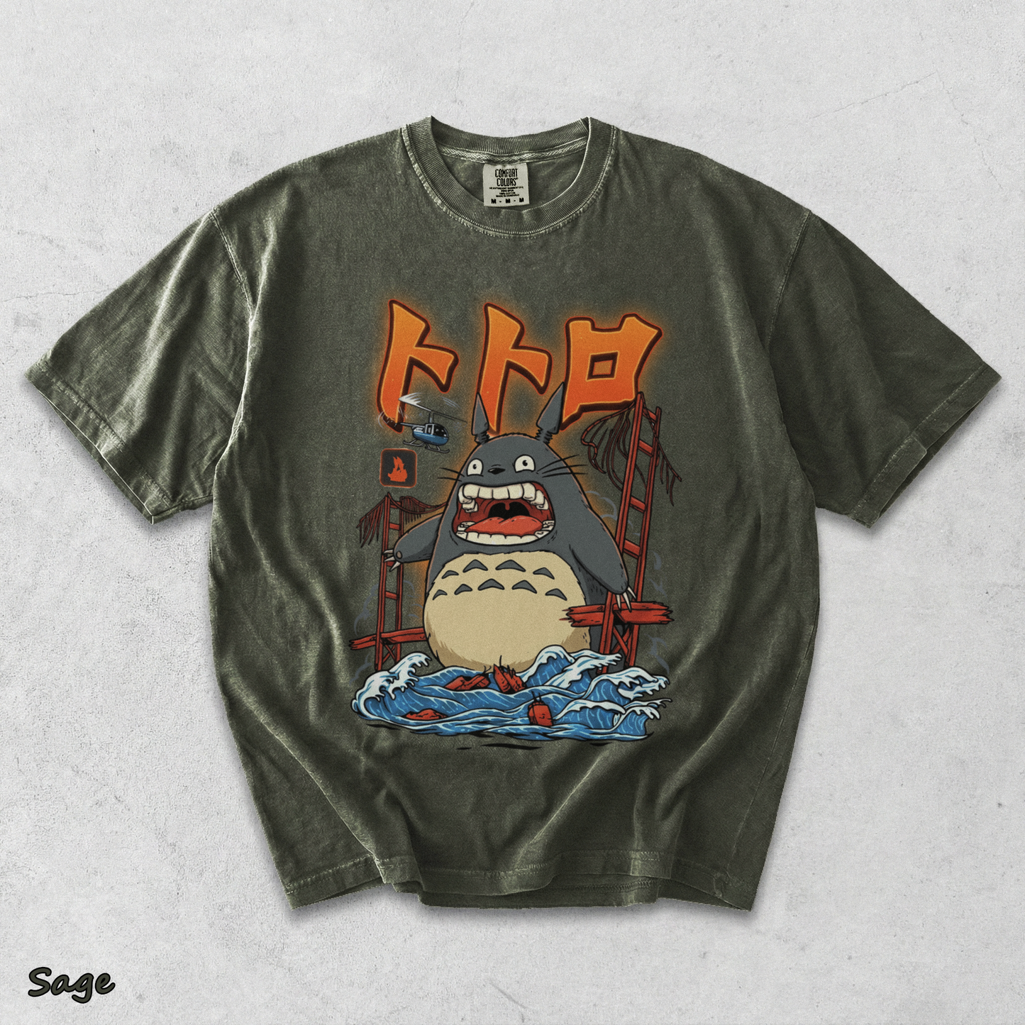Totoro Kaiju Anime - Sage mockup