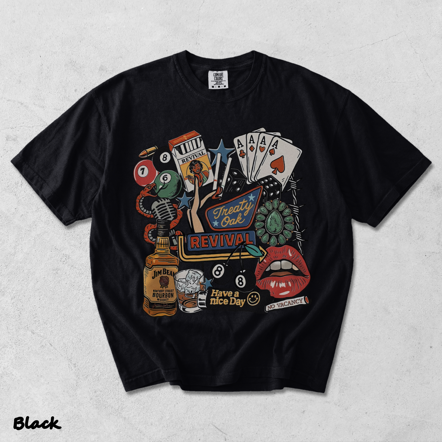 Treaty Oak Revival Western shirt - Black mockup