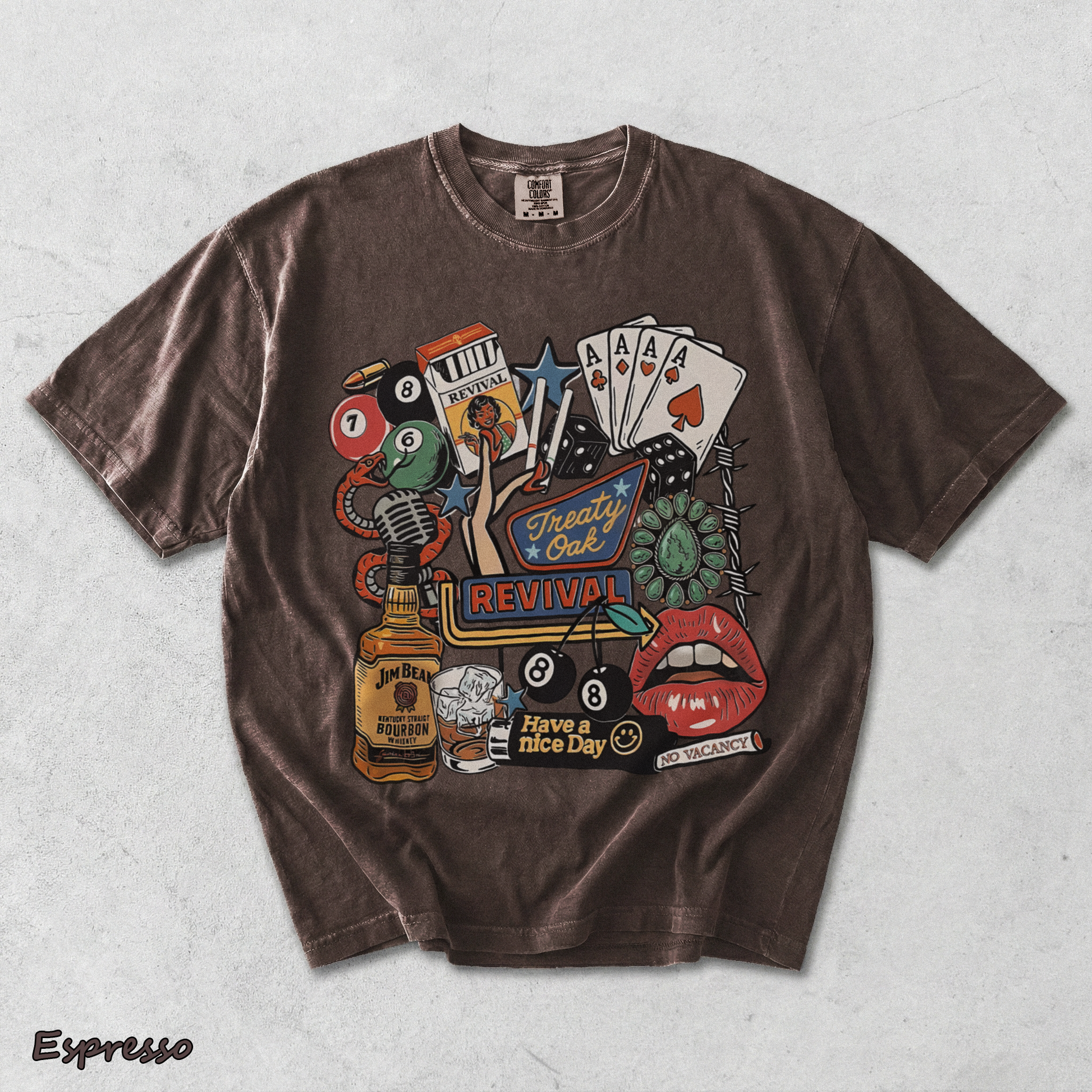 Treaty Oak Revival Western shirt - Espresso mockup