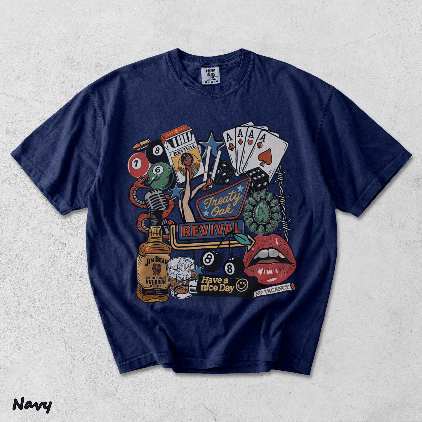 Treaty Oak Revival Western shirt - True Navy mockup