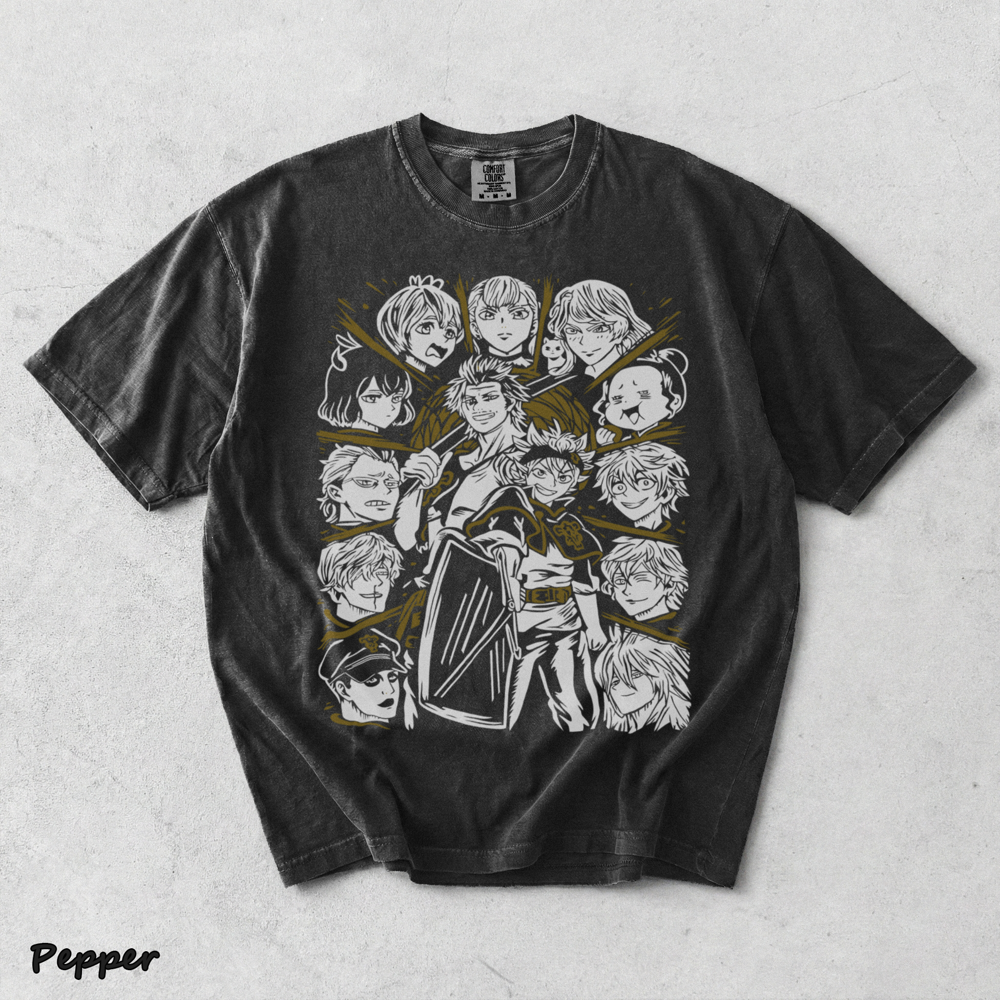 TT- Black Clover T-Shirt Asta Yuno Anime Manga Girl Gifts Black Shirt All Size - Pepper mockup
